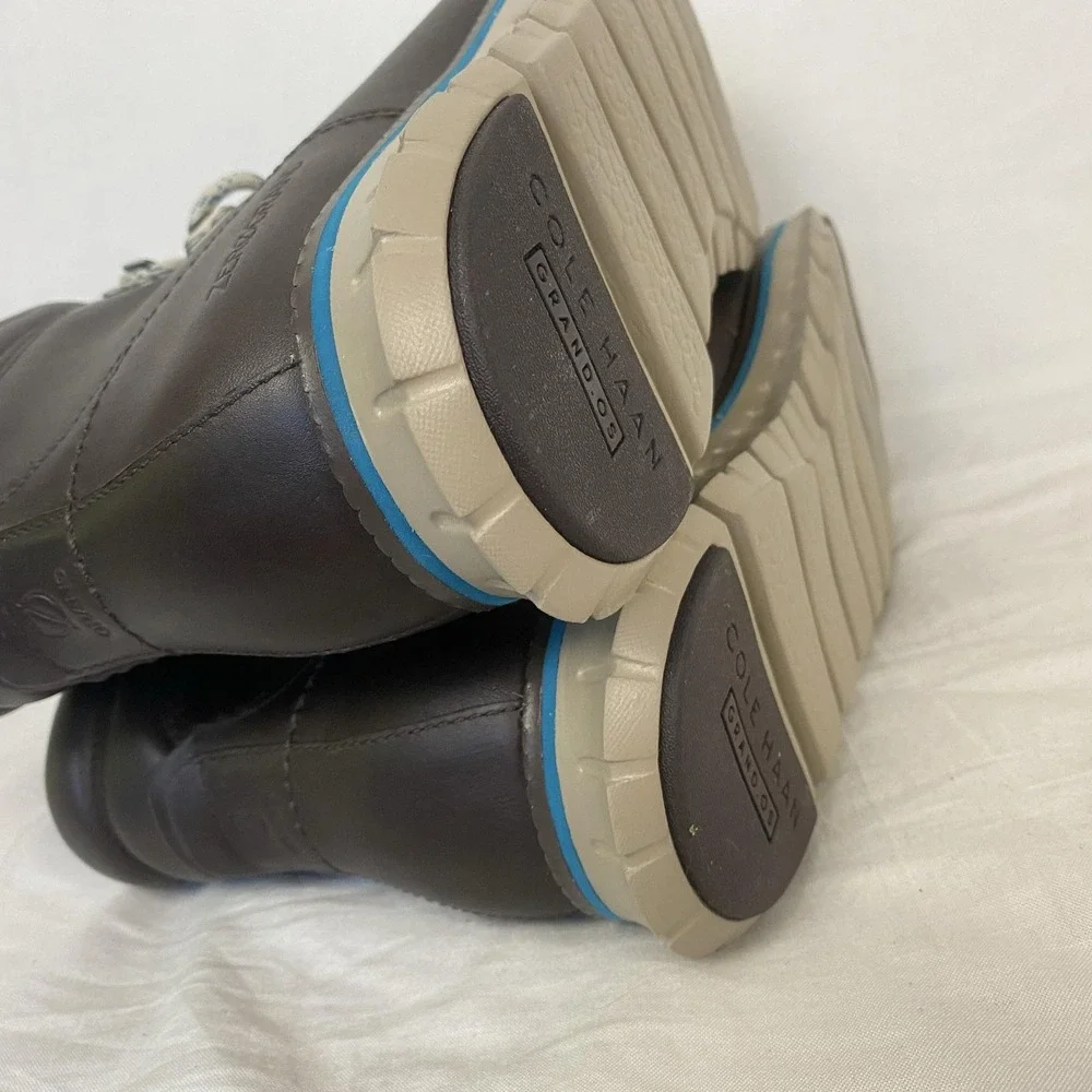 Cole Haan Zerogrand Waterproof Hiking Boots Mens 9.5 Brown Leather C33960